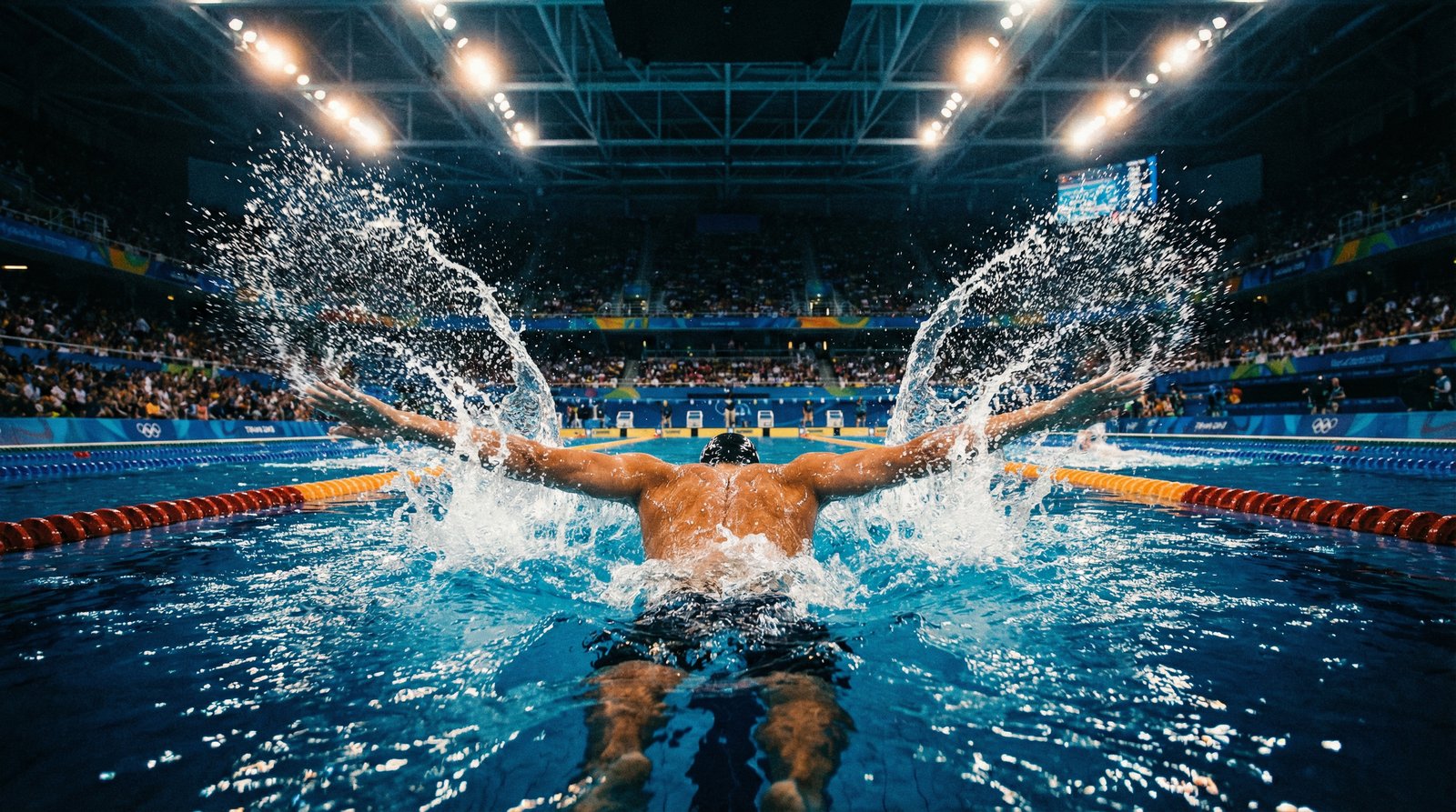 抖音风游泳赛事视频